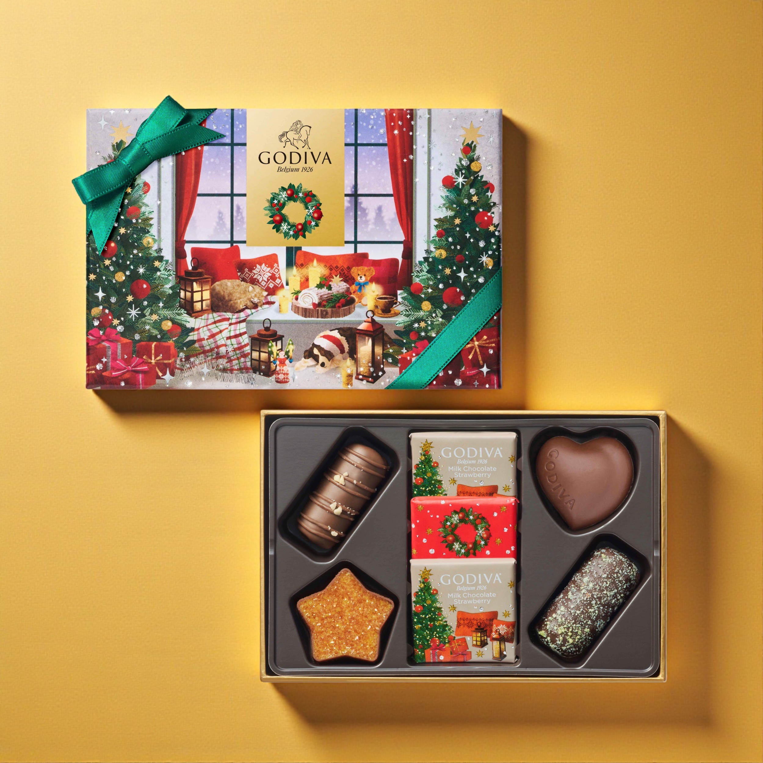 クリスマス限定ボックス付】クリスマス限定チョコとハンカチのセット